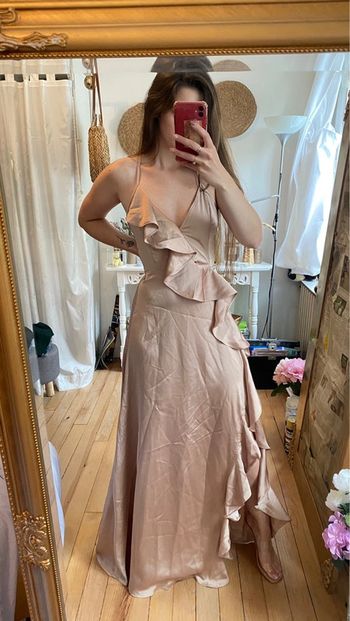Robe longue doré