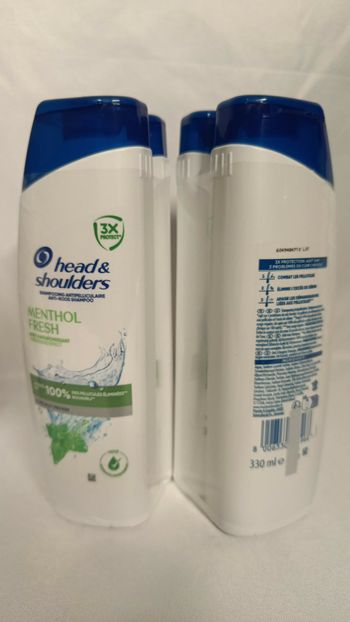 2 Shampooing H&S Menthol 4x330ml