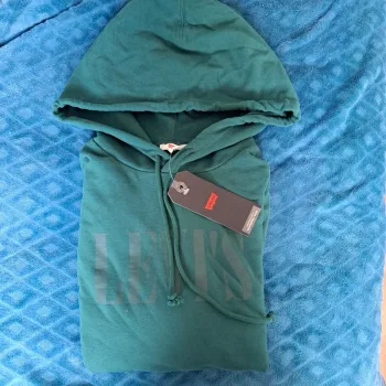 Sweat à capuche  levi's bleu/vert