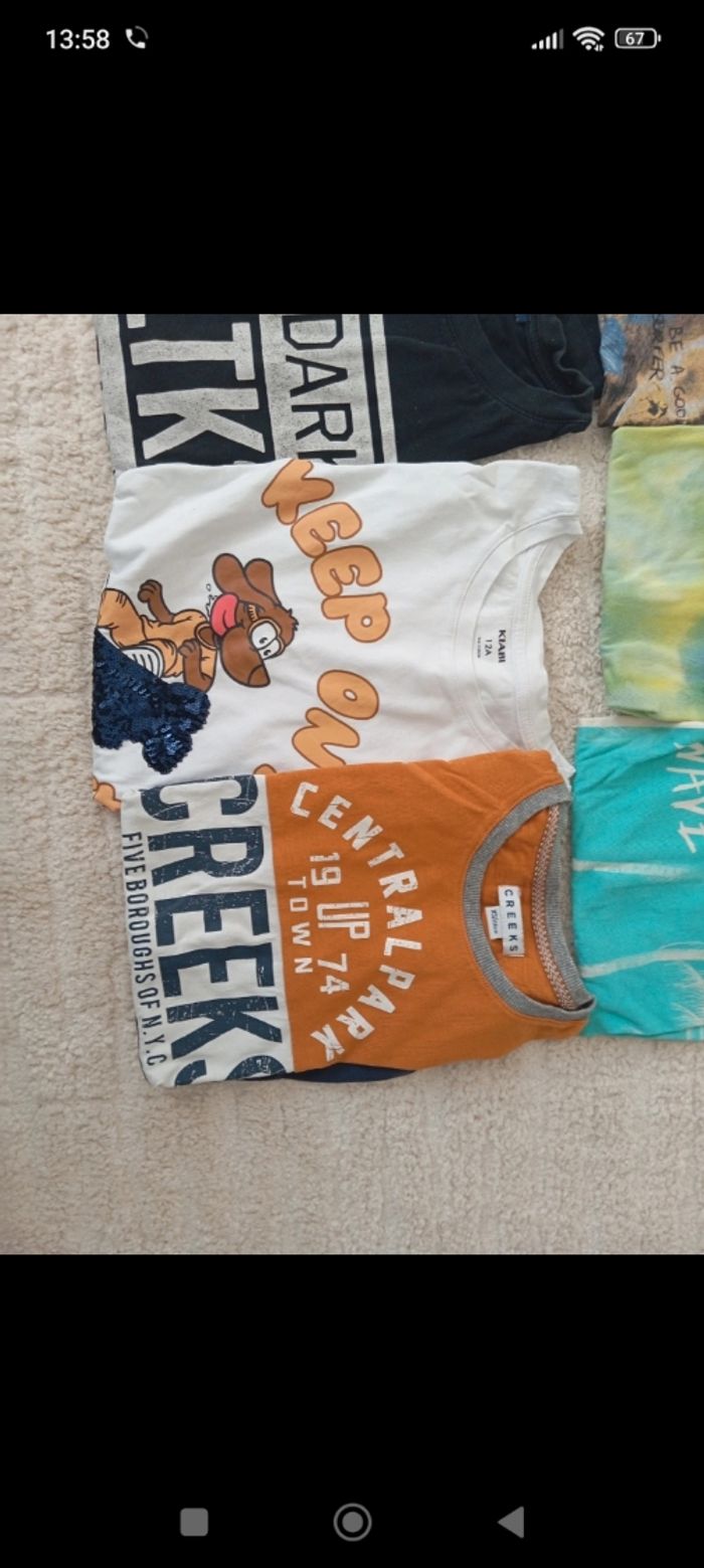 Lot de t shirts mc 12 ans - photo numéro 3