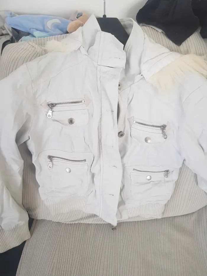 Manteau blanc "Rock You" Femme Taille L