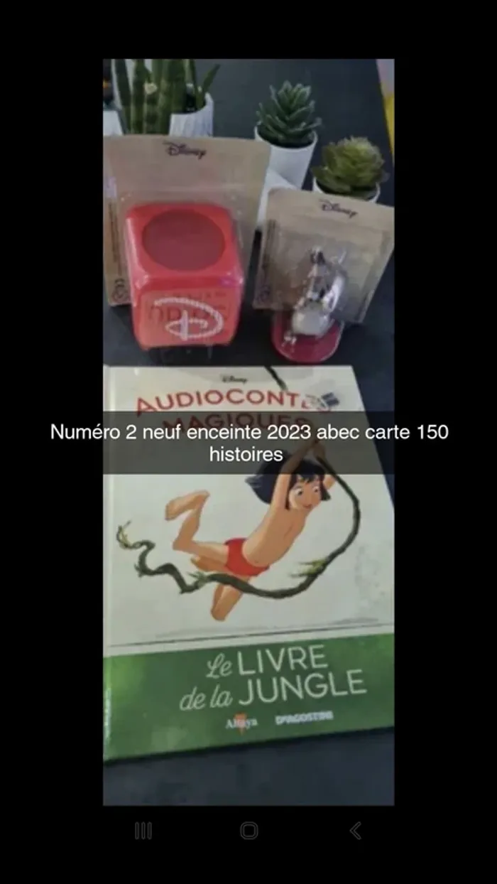Enceinte 2023 et carte 150 audioconte Magique disney deagostini livre+figurine audio conte compte