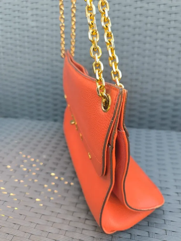 Sac à main cuir orange MCM - photo numéro 3