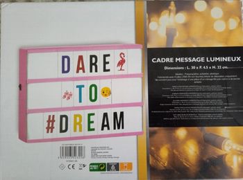 Cadre message lumineux