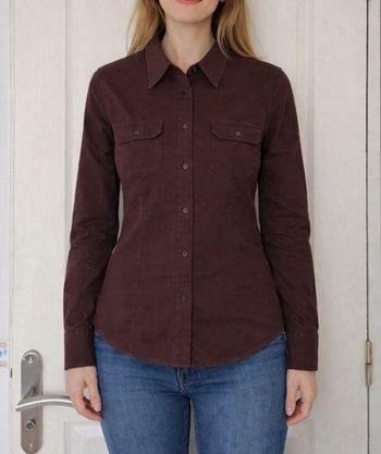 Chemise cintré marron foncé femme esprit taille M/38