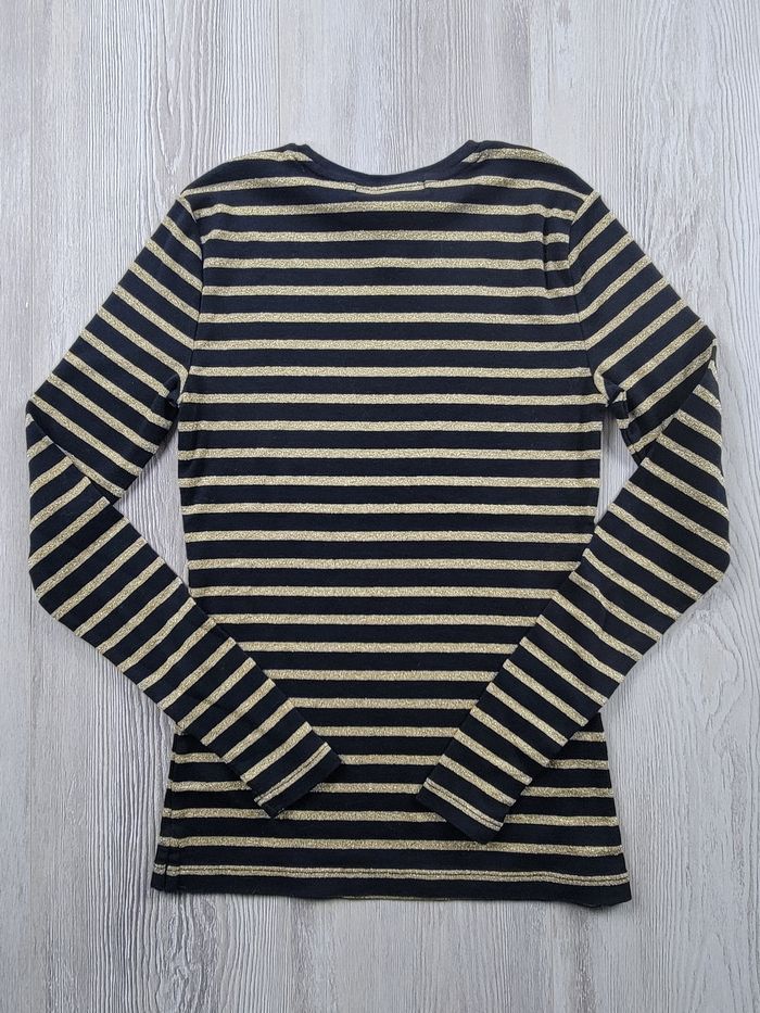 Polo Lauren Ralph Lauren Petite – noir et doré – taille PXS – très bon état - photo numéro 6