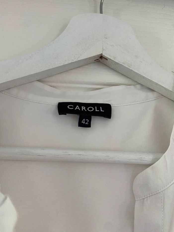 Chemise blanche sans col Caroll taille 42 - photo numéro 2