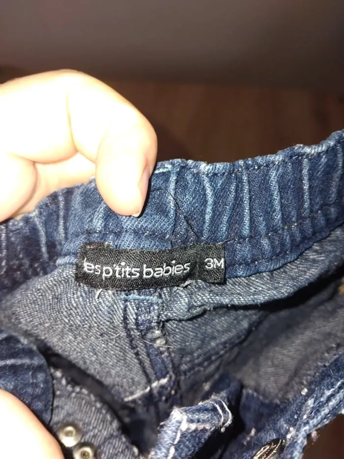 Lots de 2 jeans bébé 3 mois - photo numéro 4