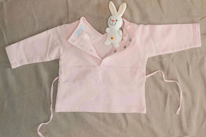 Ensemble 👣 pantalon dpam, tee-shirt obaïbi, poncho Kitchoun, 6mois/67cm - photo numéro 9