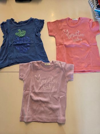 Lot t-shirt 3 mois fille