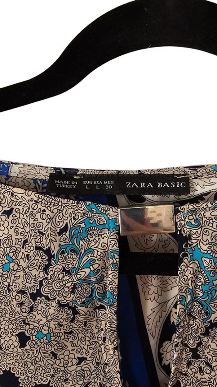 robe mini Zara Basic bleu taille M - photo numéro 4