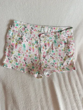 Short jean fleuri in extenso 12 ans