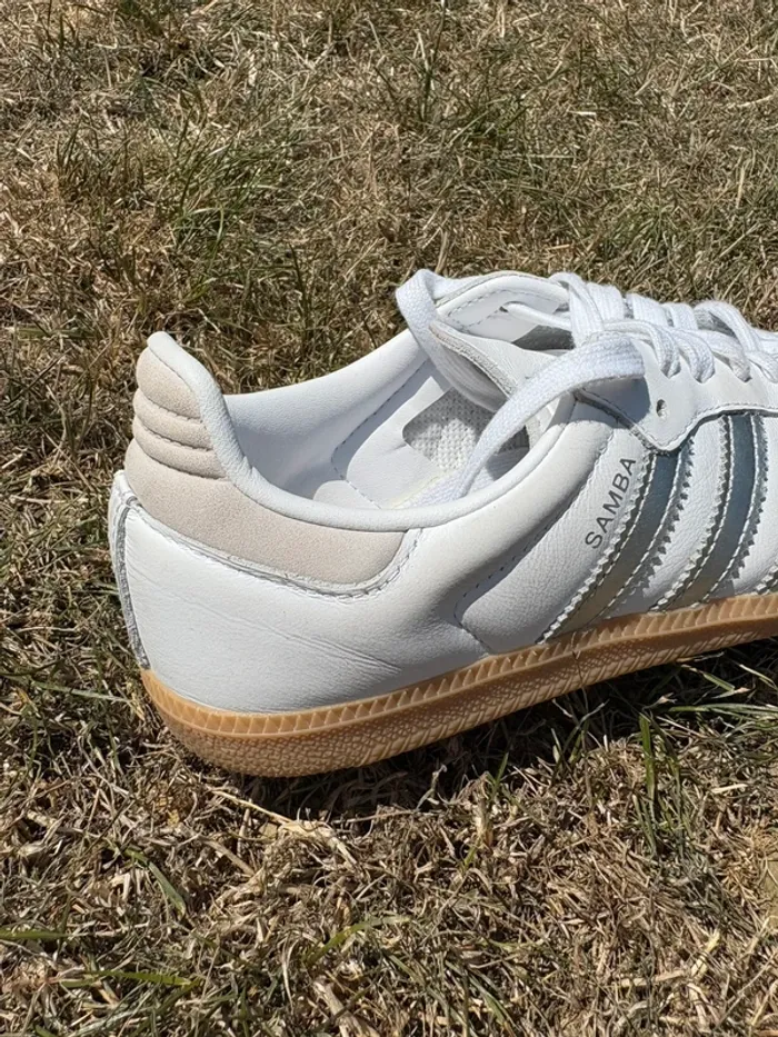 Adidas samba blanche et argent grise 37 1/3 - photo numéro 8