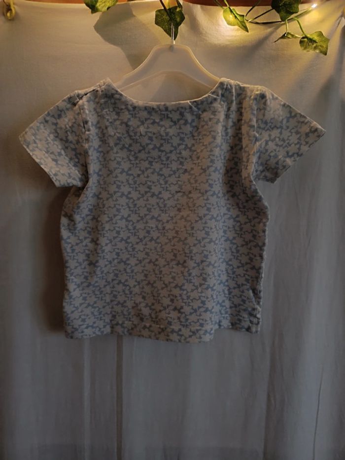 Tee-shirt manches courtes fleuris T. 3 ans HM - photo numéro 2