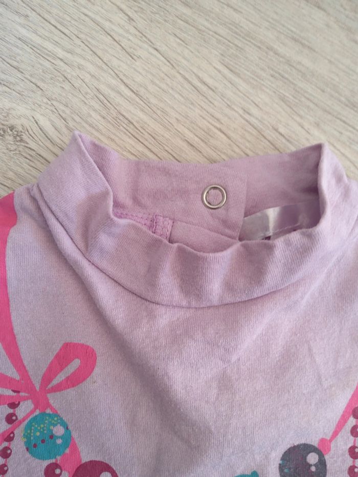 T-shirt manches longues 6 mois violet - photo numéro 3