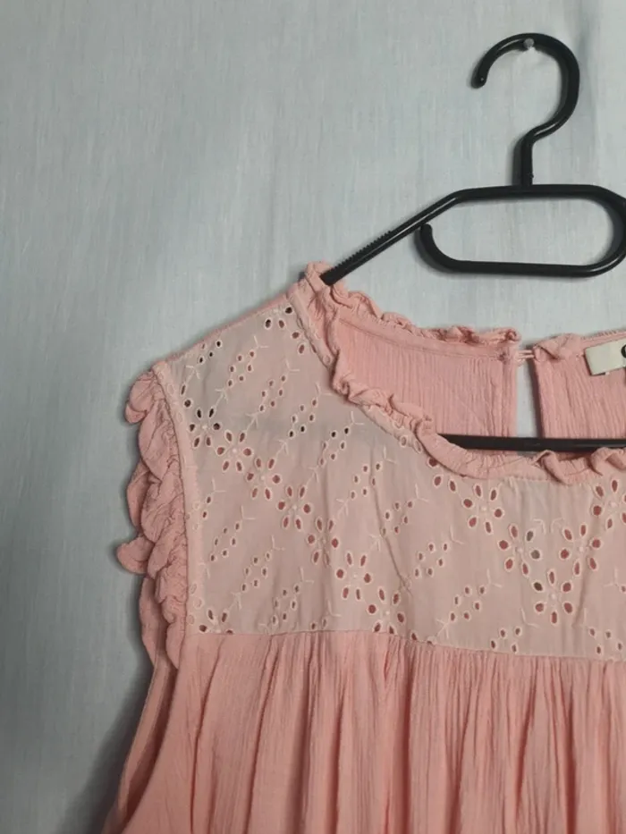 Robe rose broderie anglaise - photo numéro 2