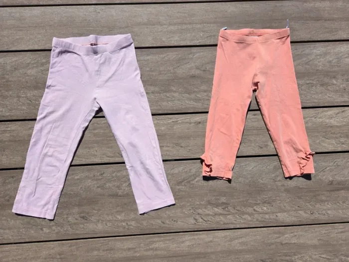 Lot 2 legging 3/4 taille 7-8 0ans