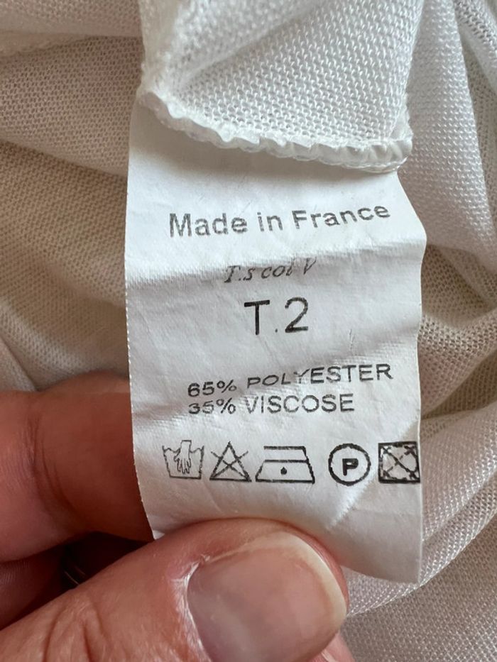 T shirt taille 38 blanc - photo numéro 4