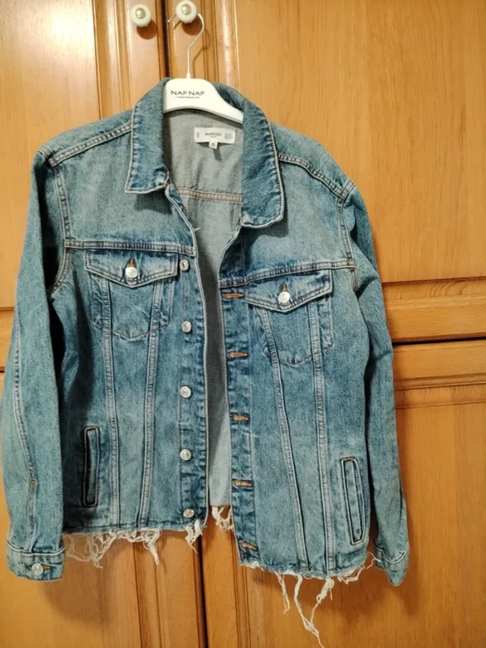 blouson jean délavé Mango