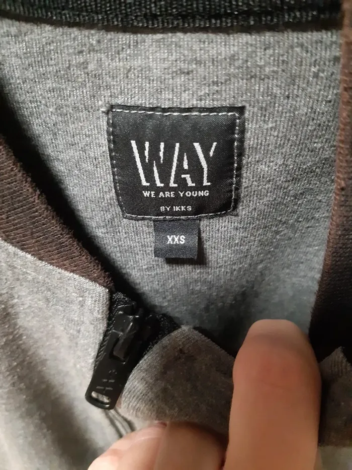 Veste cardigan gilet noir/gris - IKKS - taille XXS ado - photo numéro 2