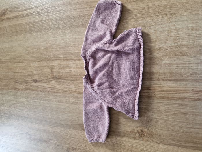 Gilet cache coeur mauve - 3 mois Obaibi - photo numéro 2