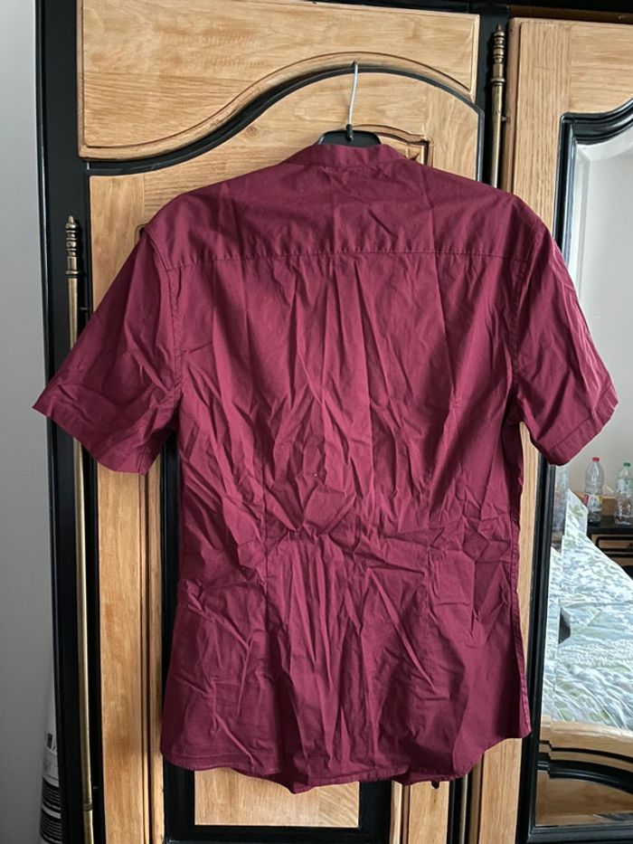 Chemise col bateau bordeaux - photo numéro 4