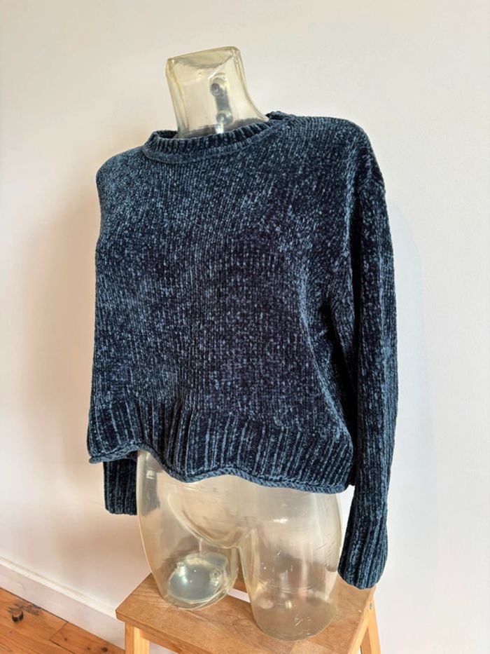 Pull Zara bleu taille M état neuf - photo numéro 2