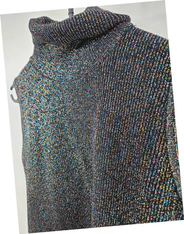 Ensemble brillant en laine débardeur et jupe Benetton - photo numéro 7