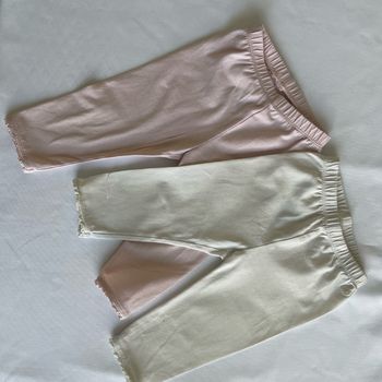 2 leggings fille 6-12 mois