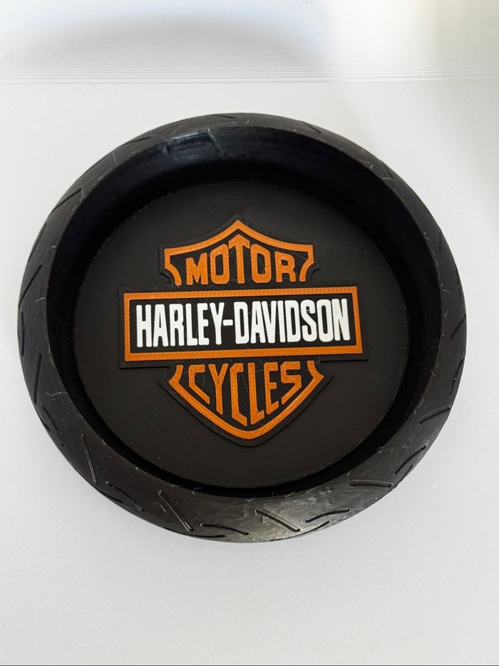 Vide poche en forme de roue Harley Davidson