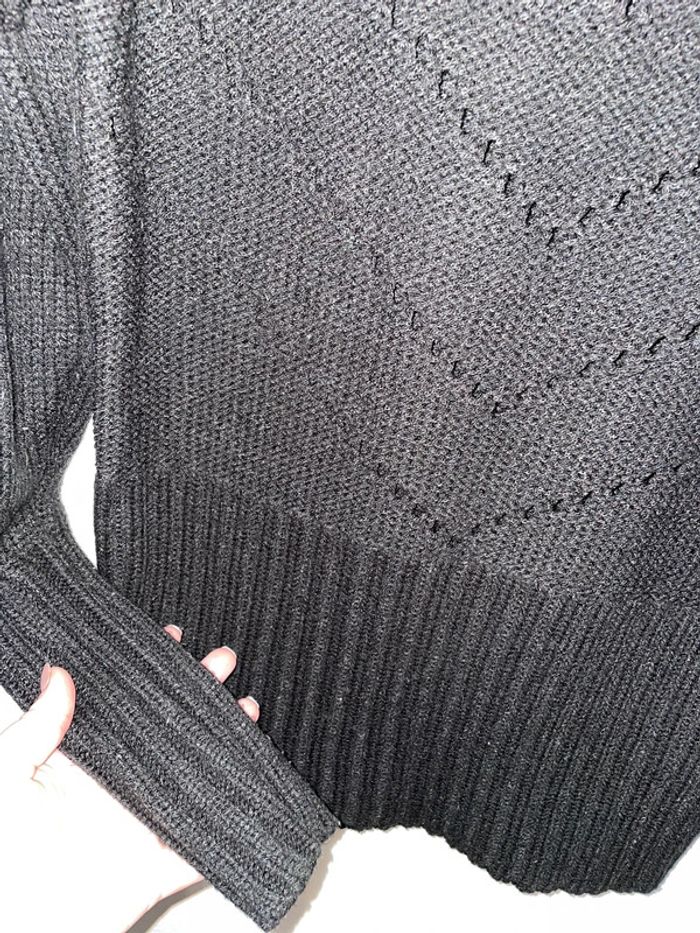 Pull chaud col roulé noir M h&m - photo numéro 5
