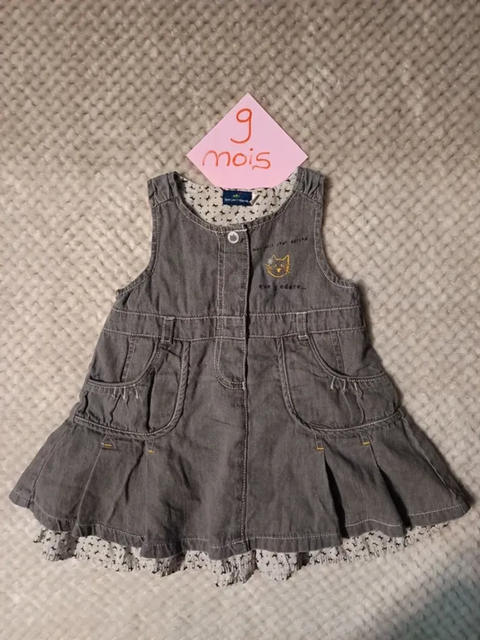 Robe en jean grise 9 mois