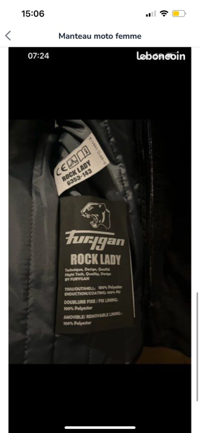 Manteau moto furygan - photo numéro 5