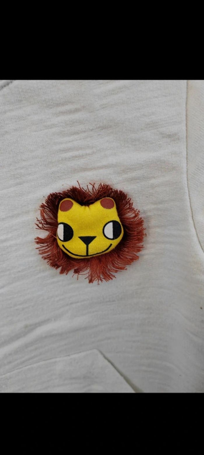 🤍Sweat beige 12 mois Wild Nature - photo numéro 3