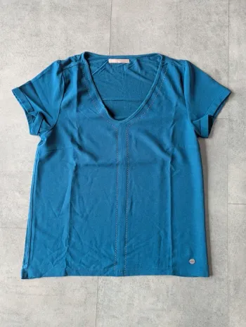 T-shirt bleu canard LPB Woman – Taille S/M – petits défauts