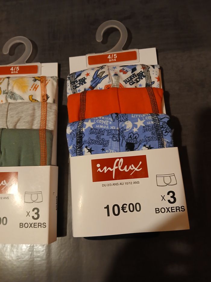 lot de 6 boxers garcon en coton 4/5 ans - photo numéro 3