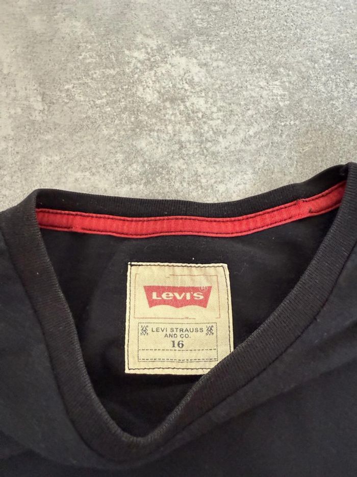 T-shirt Levi's noir et palmier garçon taille 16 ans - photo numéro 4