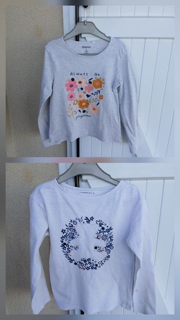 lot 2 hauts filles taille 8 ans