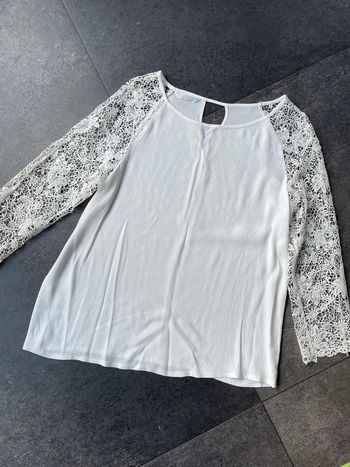 Blouse blanche fluide manches broderies