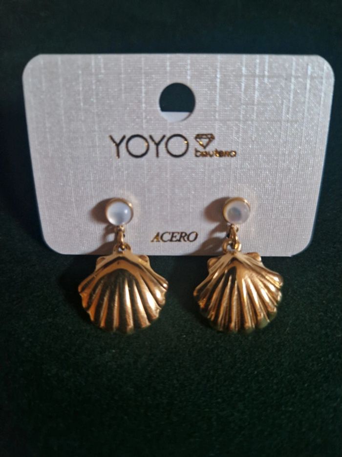 Boucles d'oreilles neuves coquillages - photo numéro 3