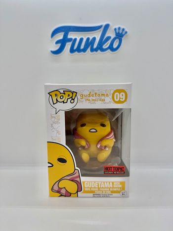 Funko Pop Gudetama The Lazy Egg With Bacon 09 Hot Topic Exclusive 🇺🇸