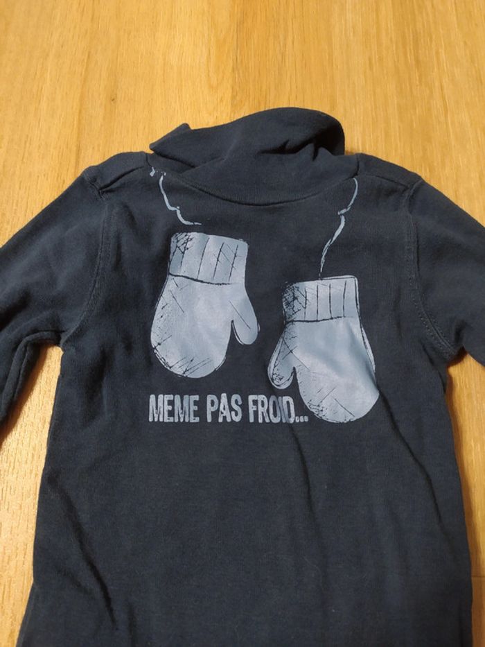 Pull col roulé tape à l'oeil 6 mois moufles - photo numéro 2