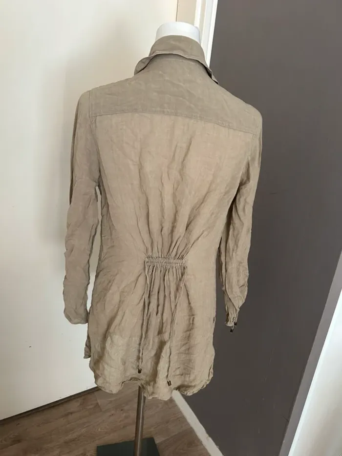 Rodika zanian chemise beige en lin femme, taille 40 - photo numéro 3