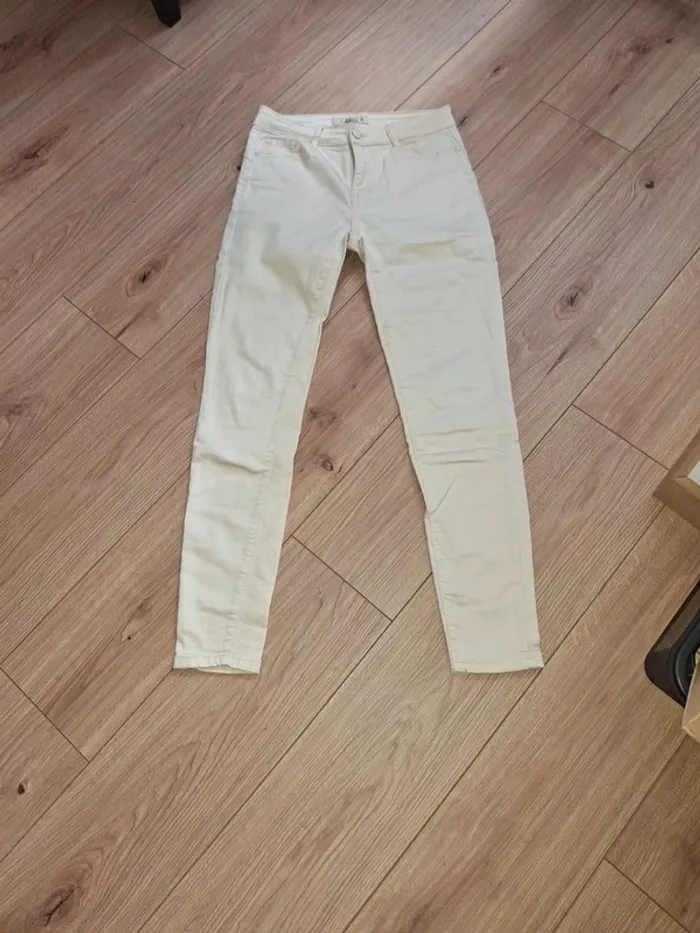 Pantalon beige skinny
