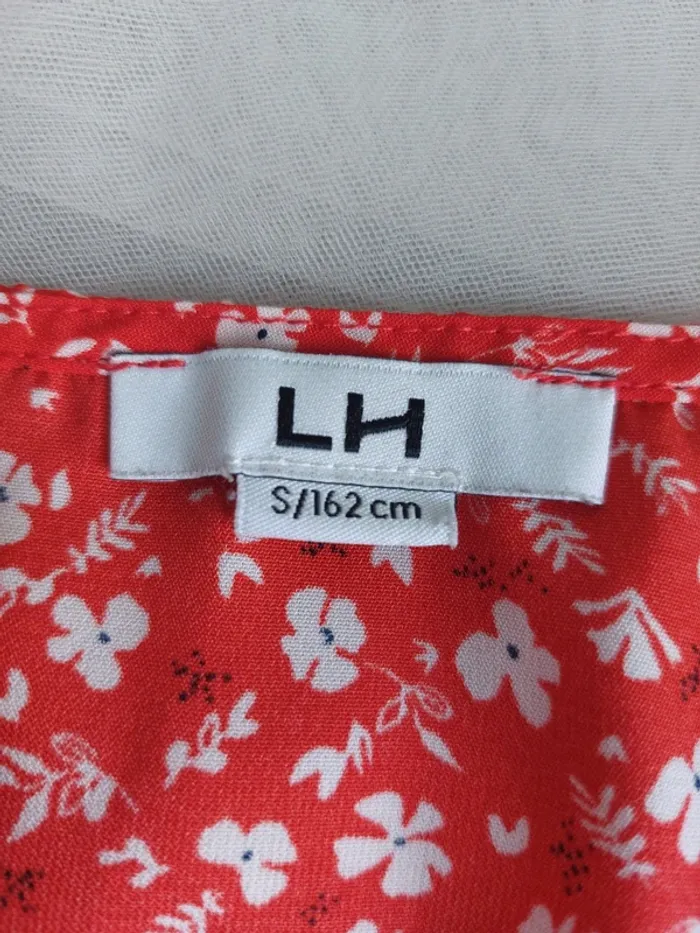 💃 Combi Pantalon Rouge à Fleurs – Taille 36 – La Halle 🌸 - photo numéro 4