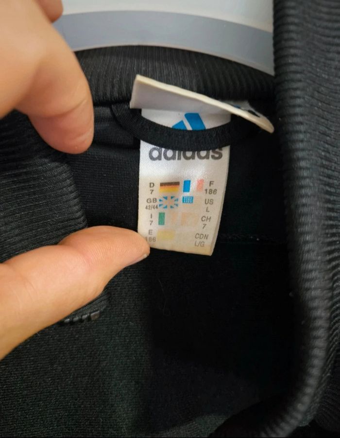 Veste haut de survêtement adidas,noir et orange, vintage, taille L, - photo numéro 6