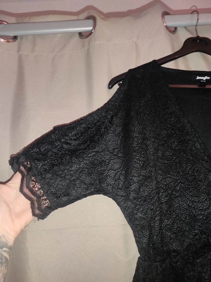 Combi short noir dentelle - photo numéro 4