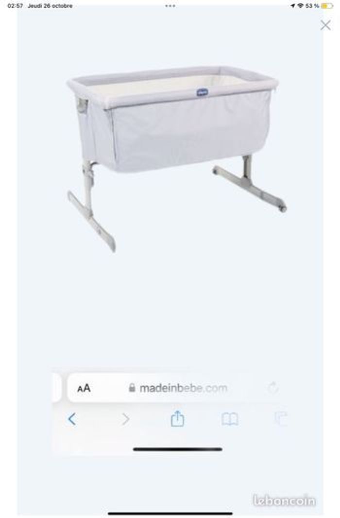 Cododo Chicco Next2me gris - photo numéro 2