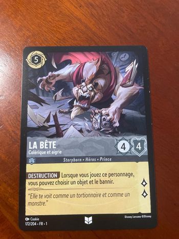 Carte Lorcana - La bête : Colérique et aigrie - 172/204 - FR - 1