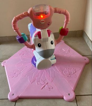 Zèbre tourni rebond rose